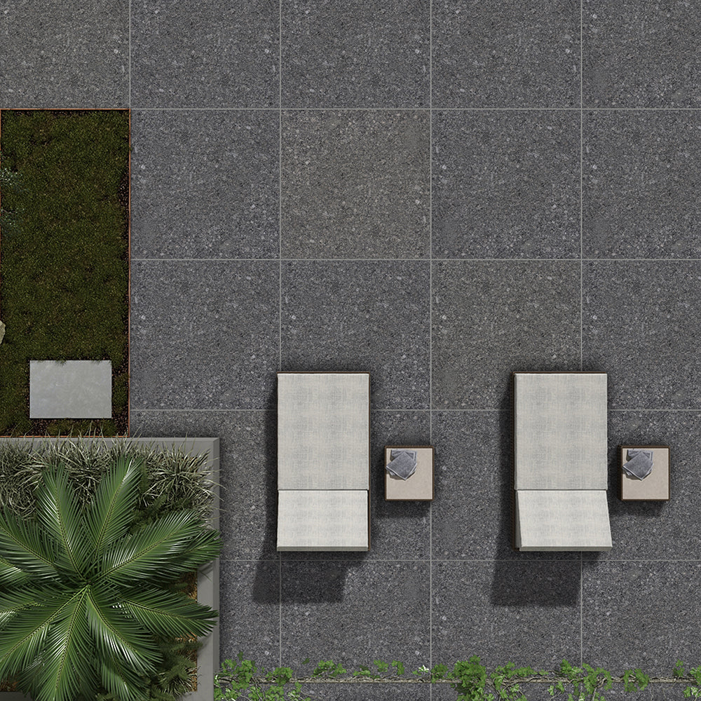 Granite Shotblasted Black Paving Slabs