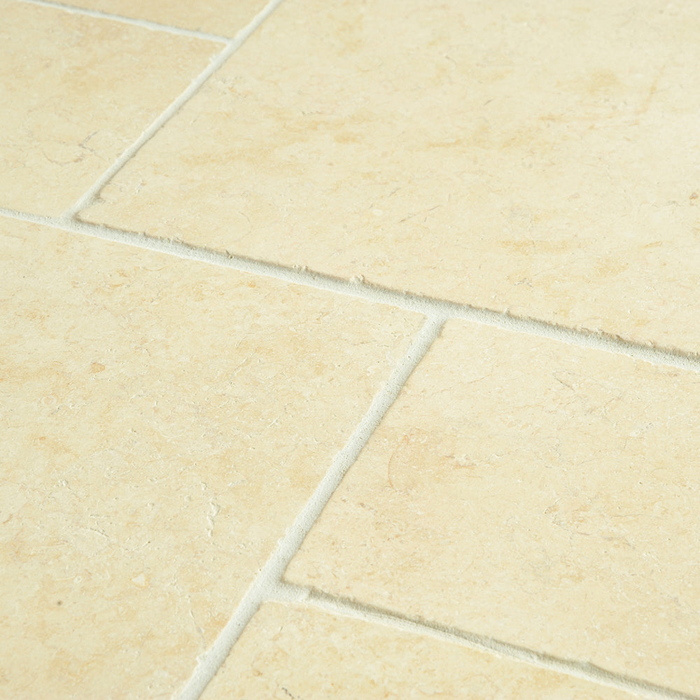 Primrose Beige Tumbled Limestone Floor Tiles