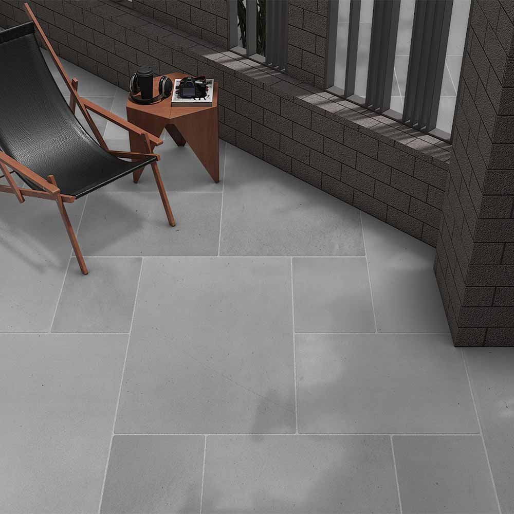 Kandla Grey Honed Sandstone Paving Slabs