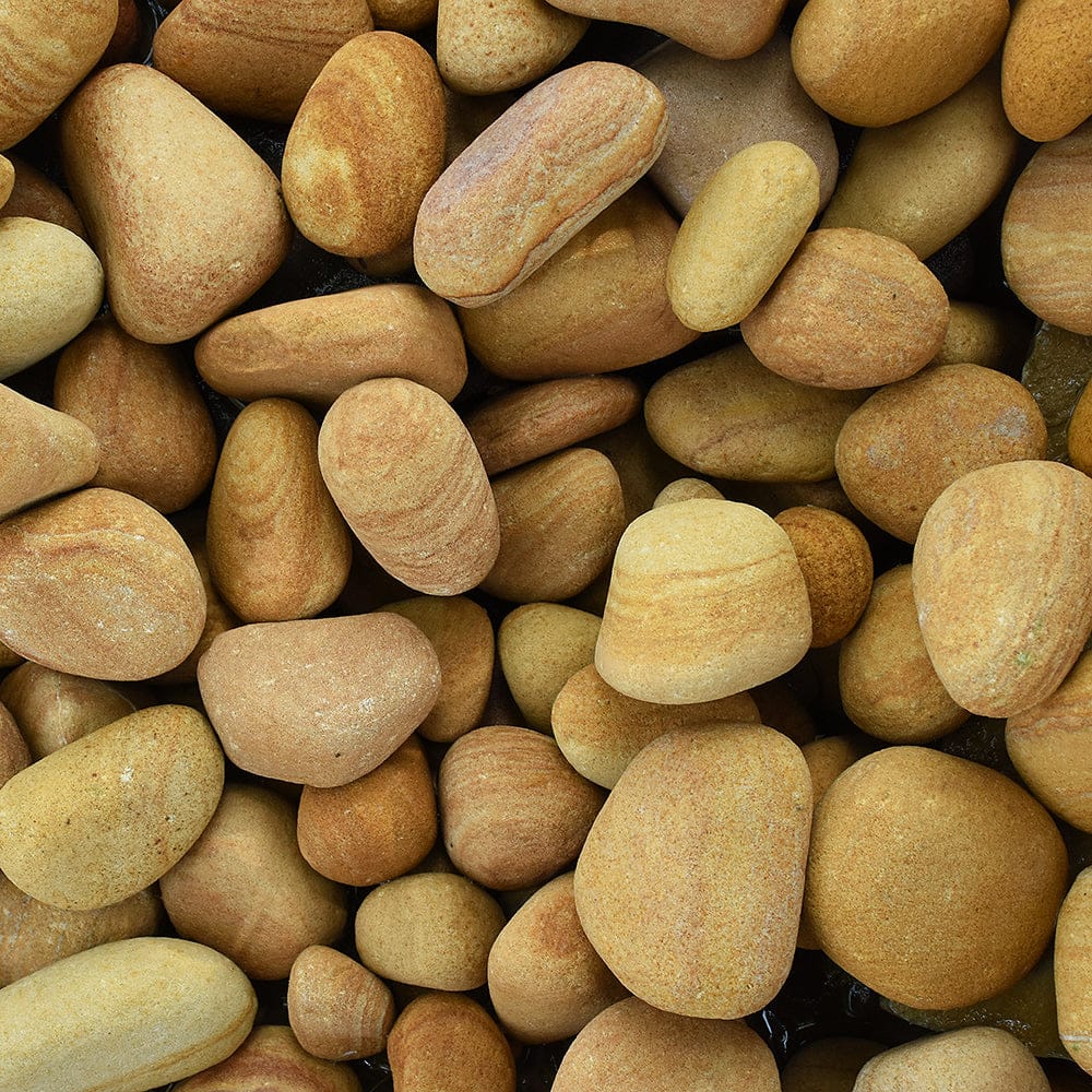 Decorative Teakwood Sandstone Pebbles 25-50mm Mix Size
