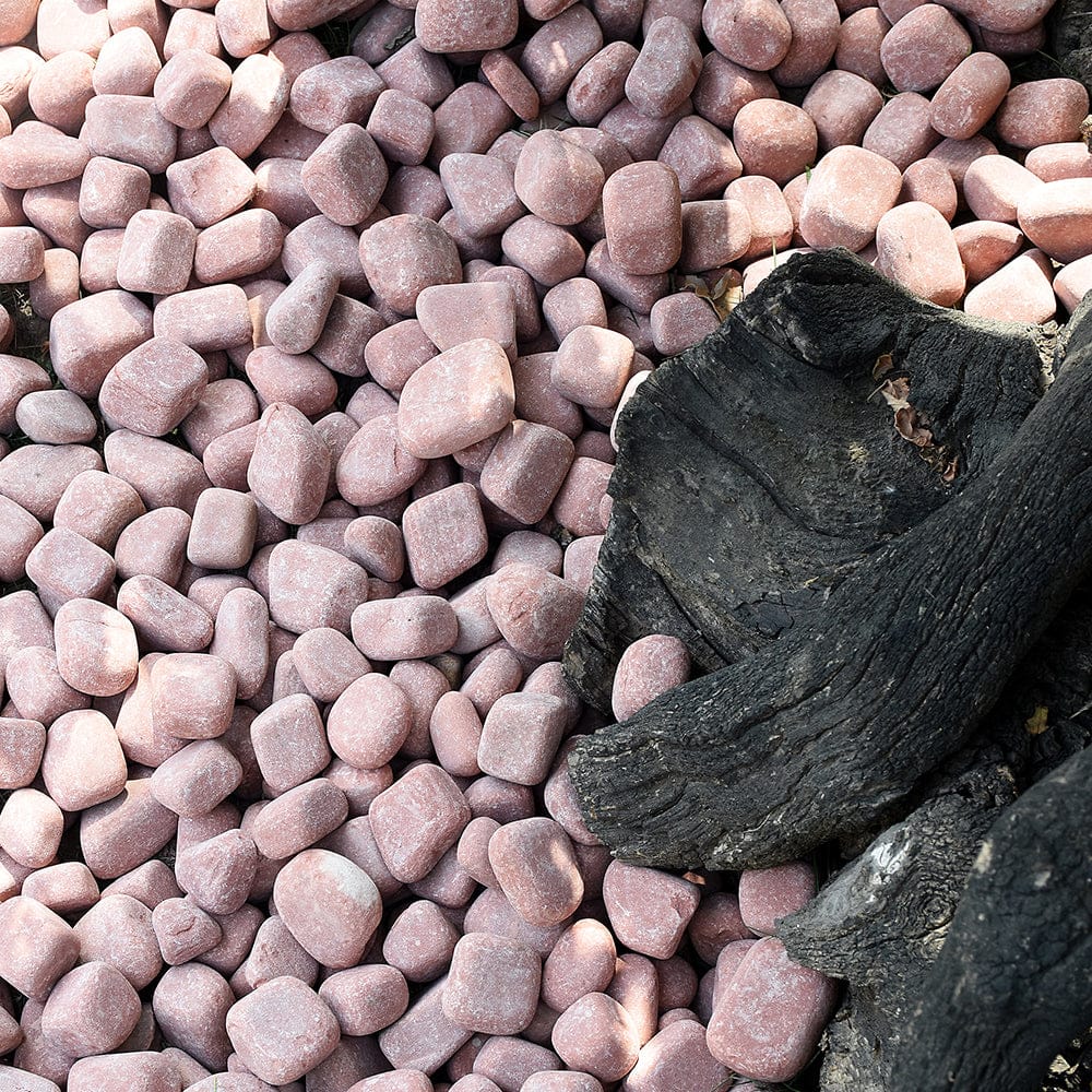 Sandstone Red Pebbles Cobble Stone 25-50mm Mix Size