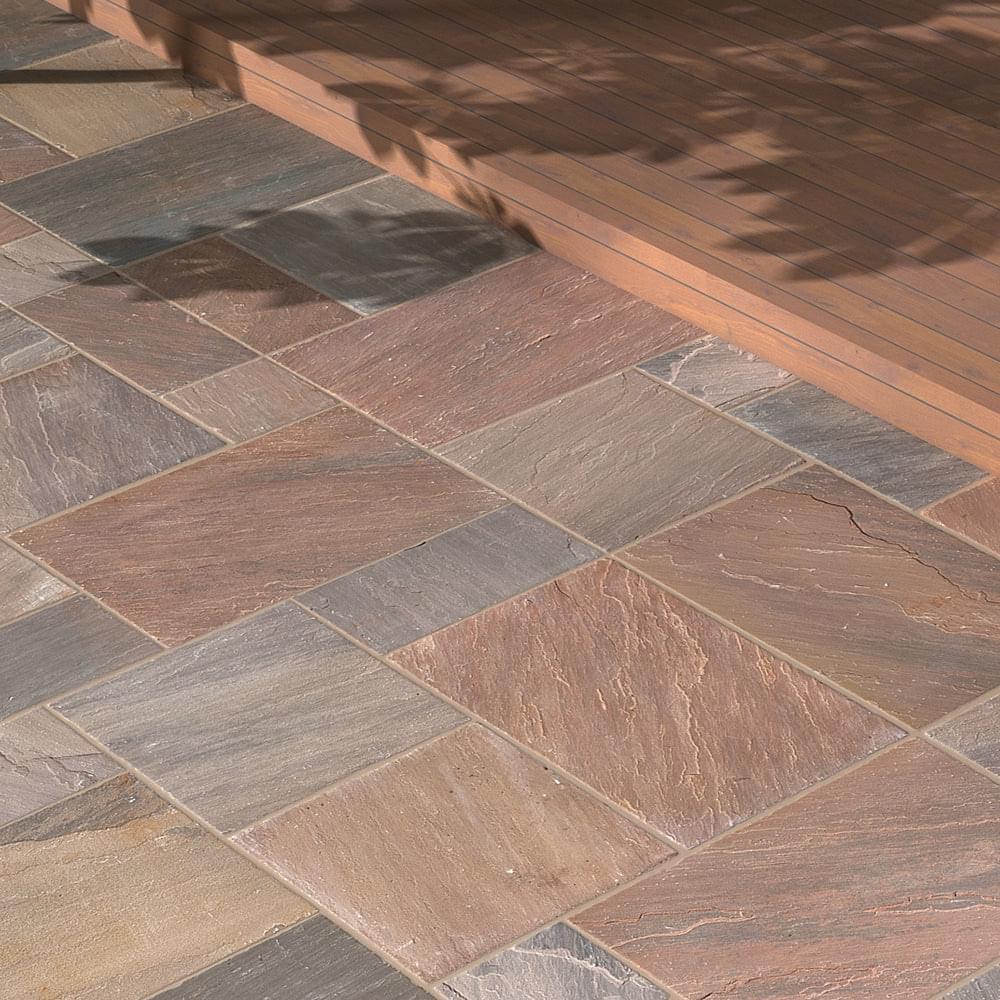 Autumn Brown Sandstone Natural Cleft Brown Paving Slabs