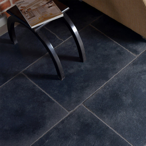 Jaipur Black Tumbled Limestone Floor Tiles & Exterior Paving The