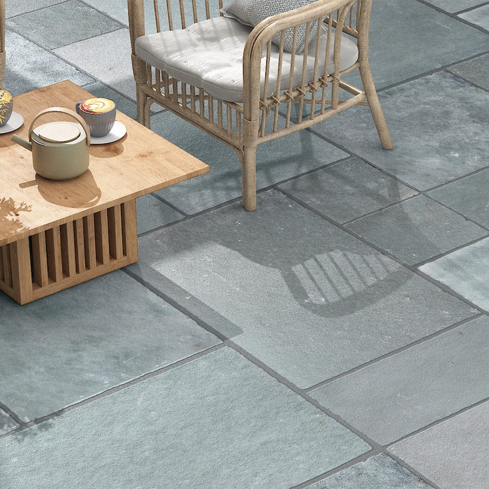 Kota Blue Limestone Natural Cleft Paving Slabs