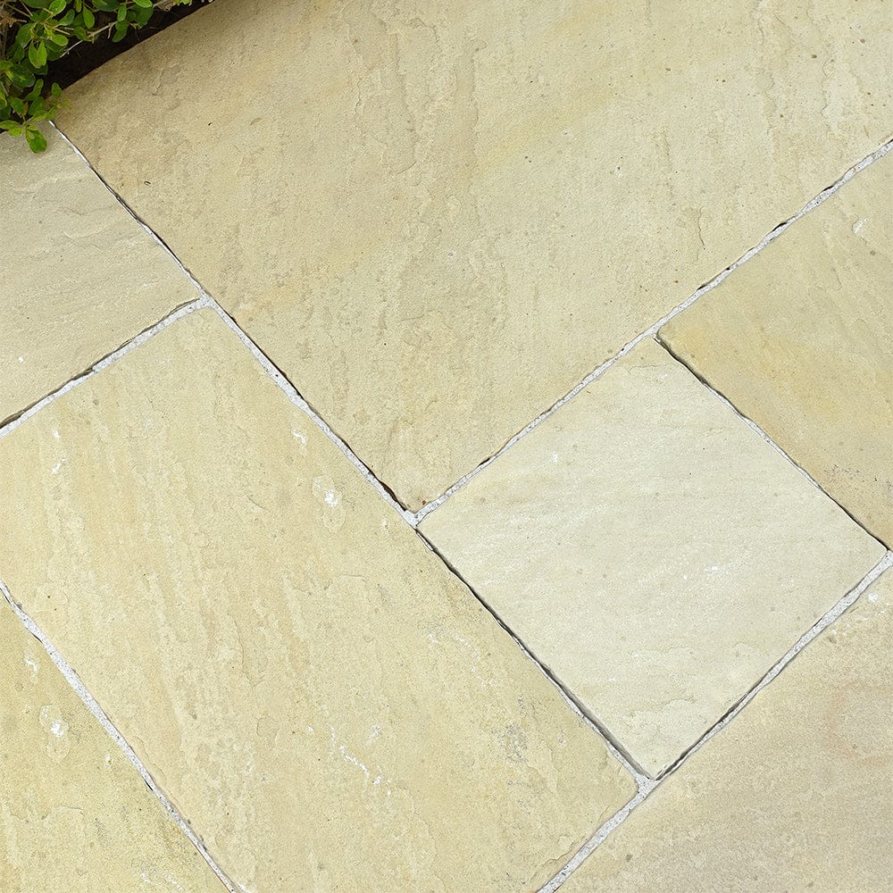 Fossil Mint Sandstone Tumbled Paving Slabs