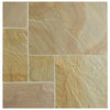Fossil Mint Sandstone Tumbled Paving Slabs