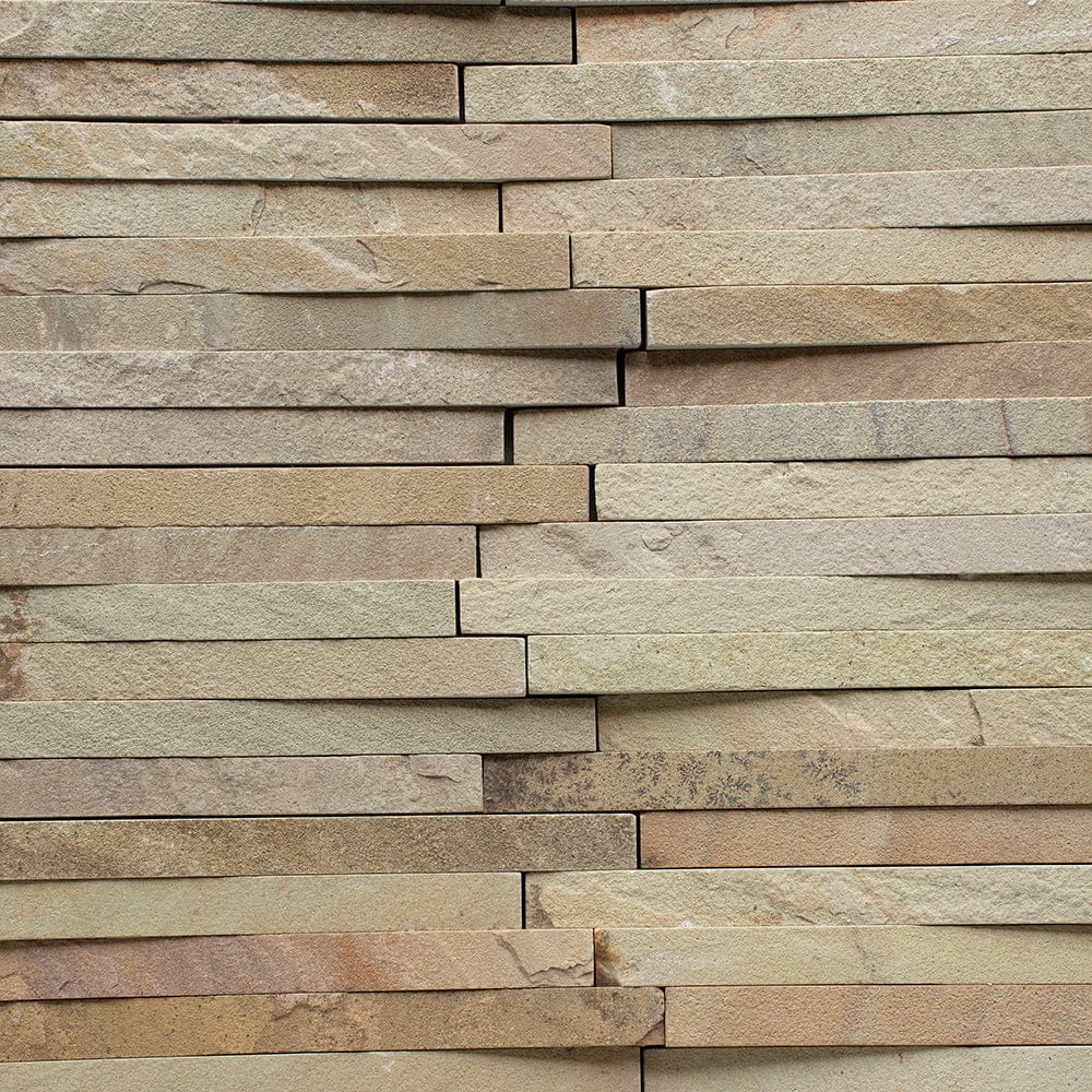 Mint Sandstone Beige V-Shape Wall Cladding