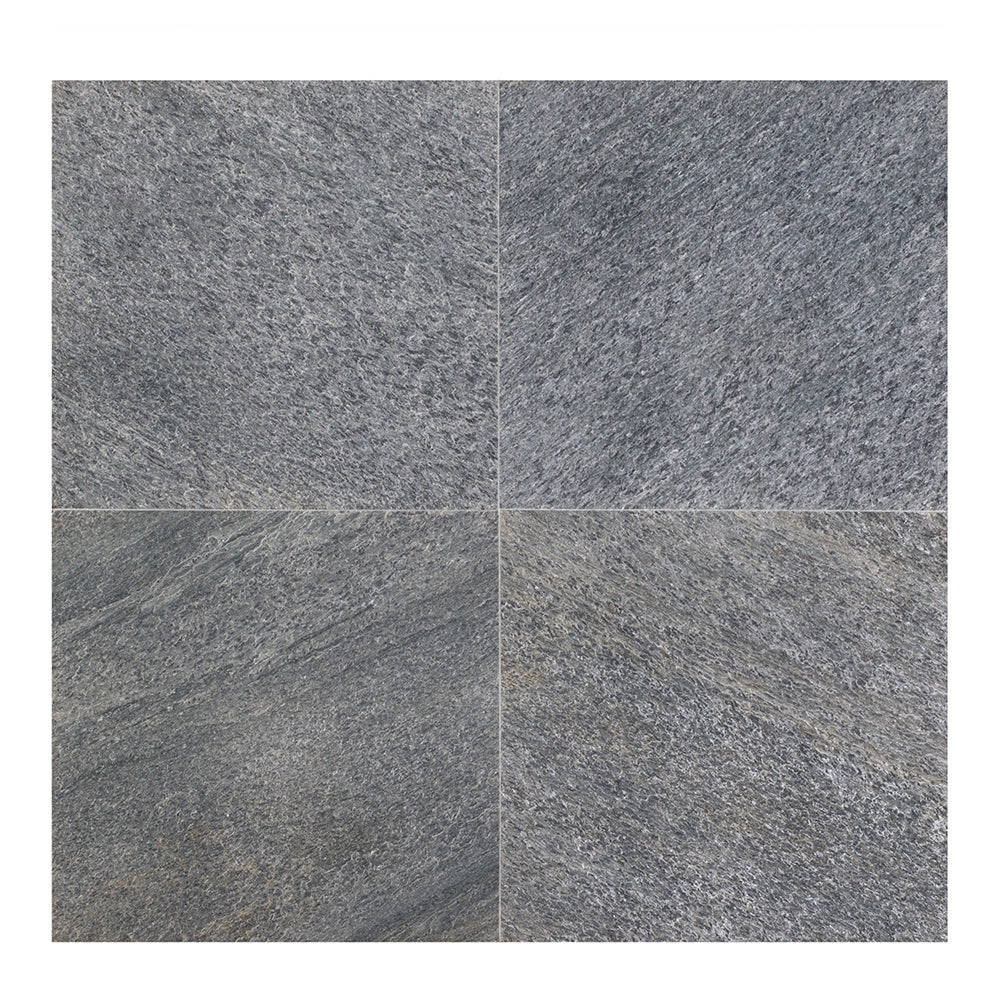 Moondust Silver Grey Sandblasted Quartzite Floor & Wall Tiles