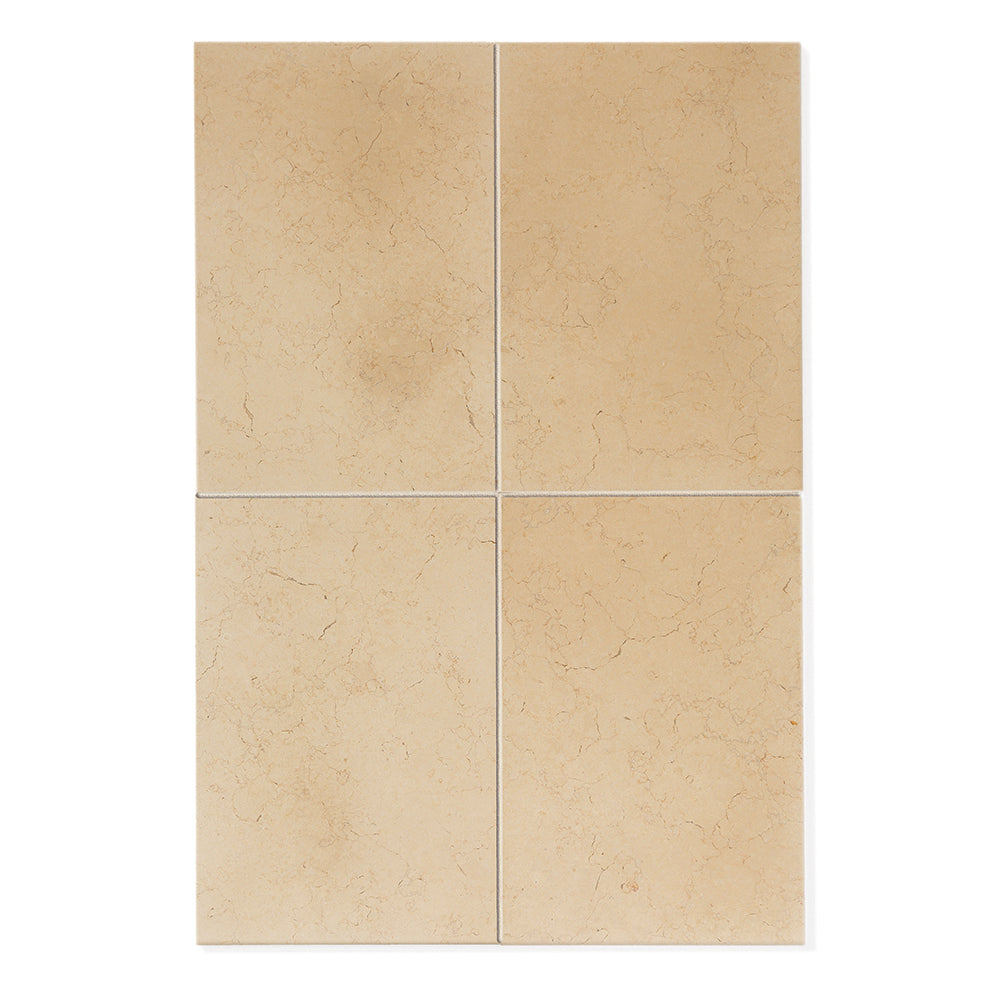 Primrose Beige Honed & Brushed Limestone Floor Tiles