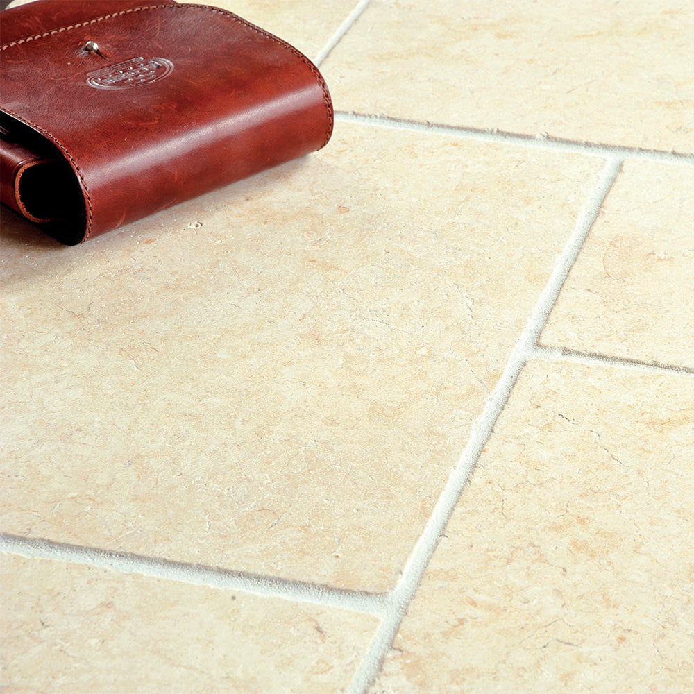 Primrose Beige Tumbled Limestone Floor Tiles