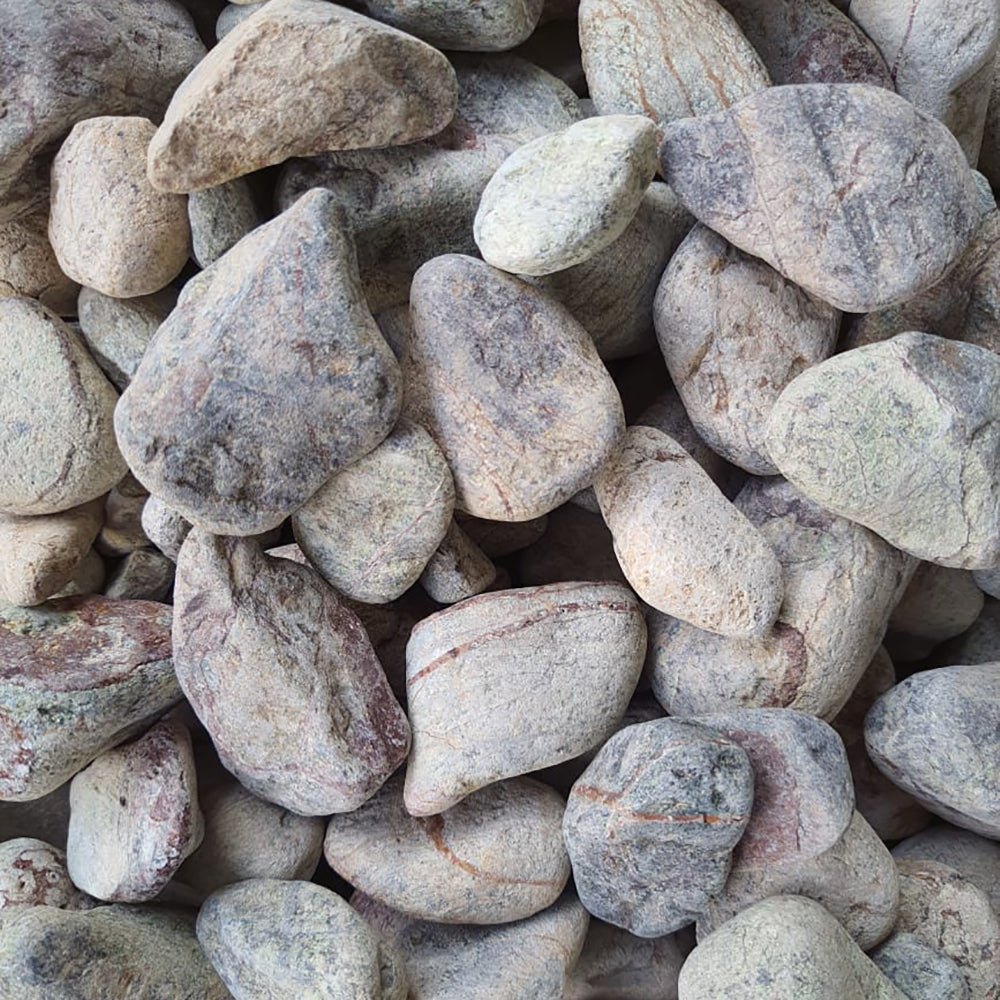 Marble Forest Brown/Green Garden Pebbles 25-50mm Mix Size