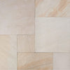 Mint Sandstone Beige Tumbled Paving Slabs