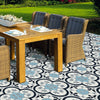 Tulip Handmade Encaustic Tiles- Blue, White, Grey
