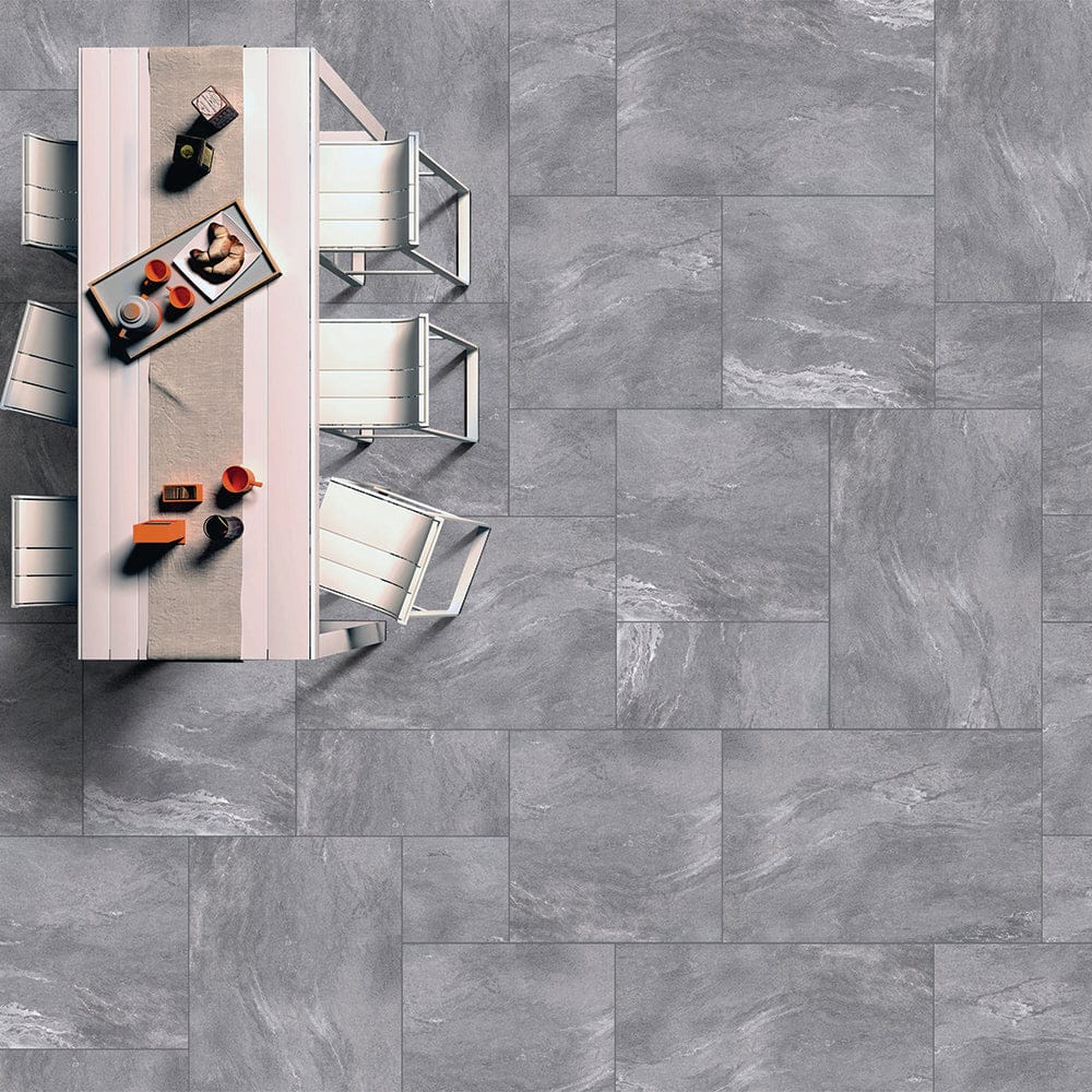 Volcanic Grey Outdoor Porcelain Tiles for Floors