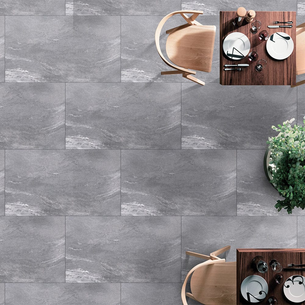 Volcanic Grey Outdoor Porcelain Tiles for Floors
