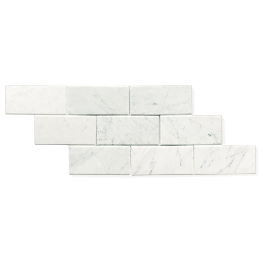 Bianco Carrara White Honed Metro Wall Tiles