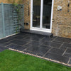 Black Limestone Sawn Riven Outdoor Paving Slabs