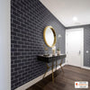 Black Limestone Honed Metro Wall Tiles