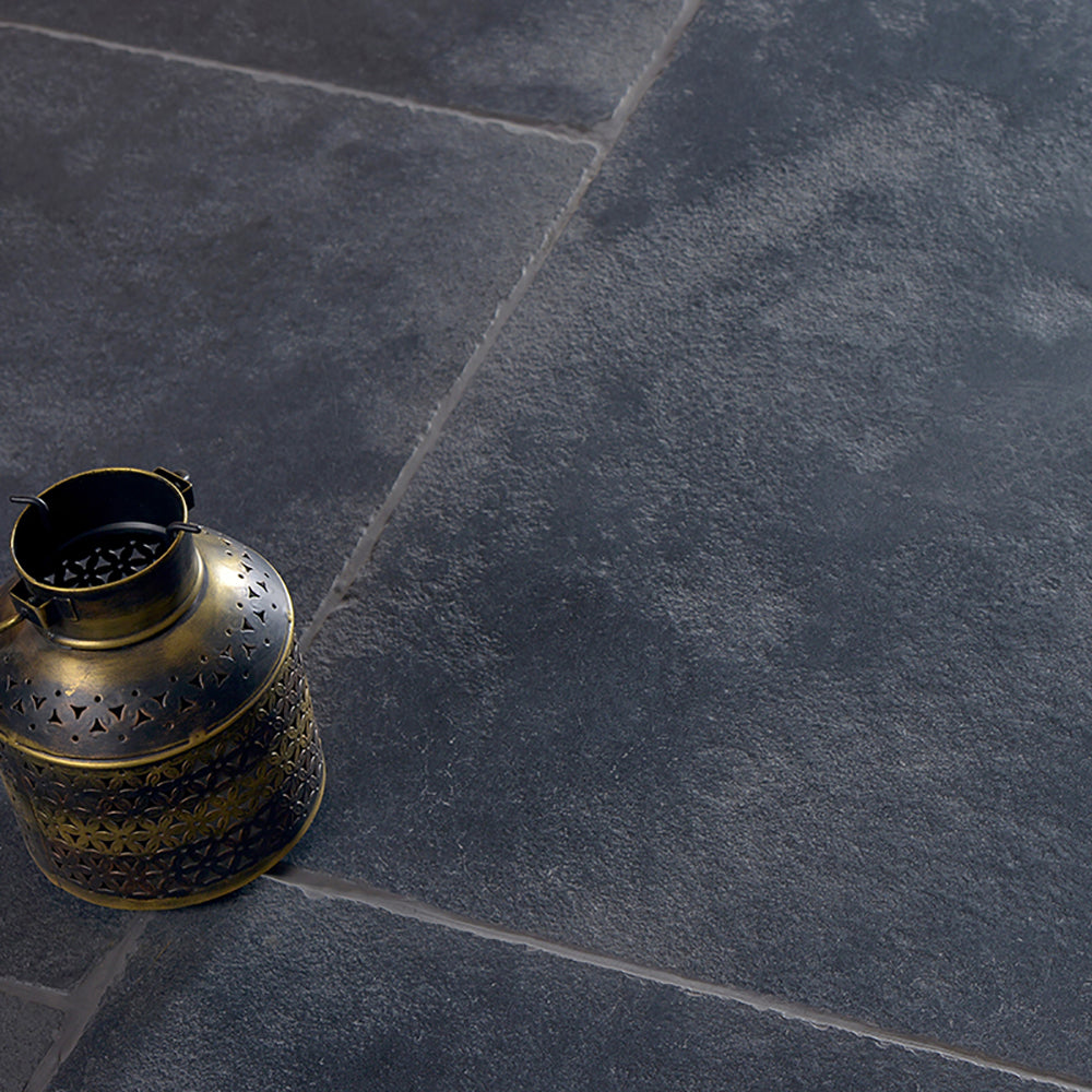 Jaipur Black Tumbled Limestone Floor Tiles & Exterior Paving