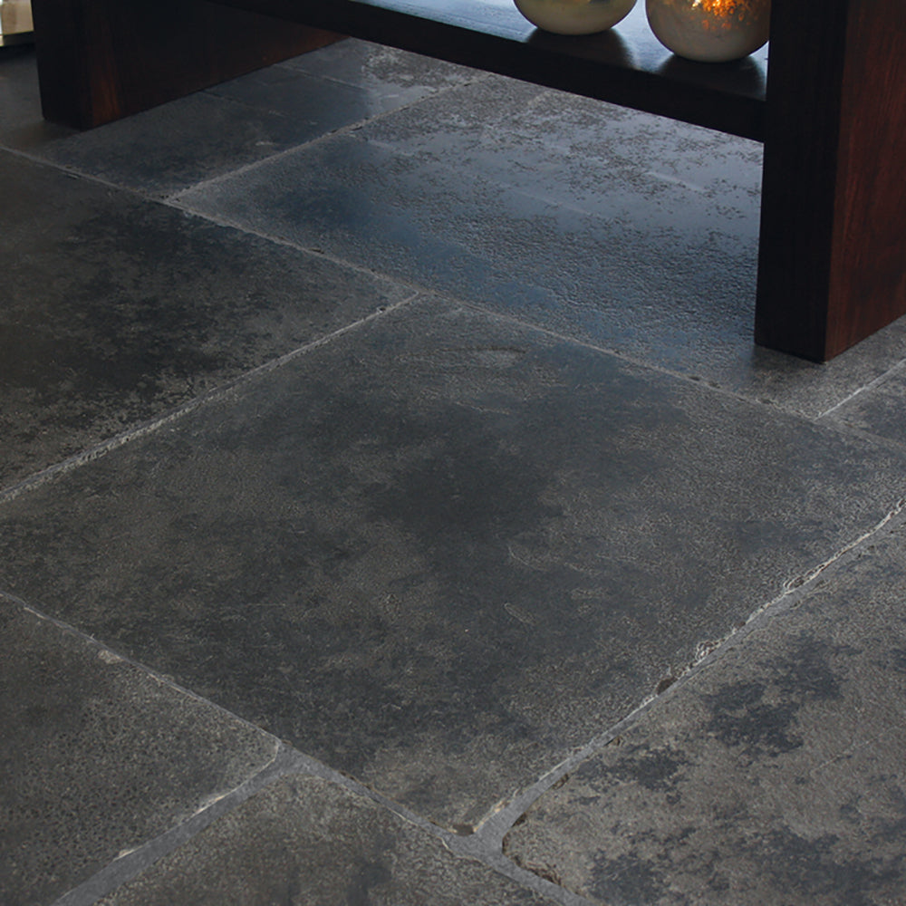 Jaipur Black Tumbled Limestone Floor Tiles & Exterior Paving