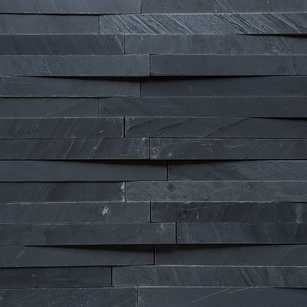 Olive Black Slate Honed Wall Cladding