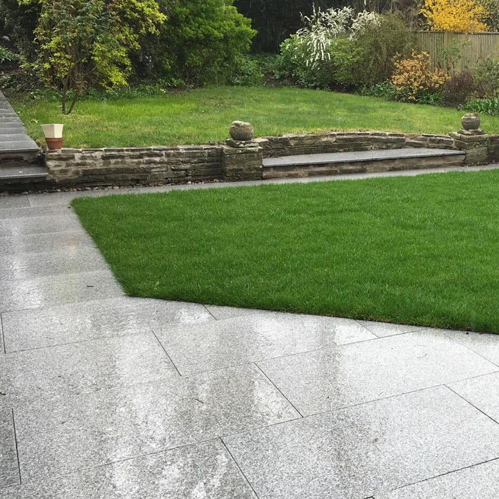 Silver Mist Shotblasted Granite Patio Slabs