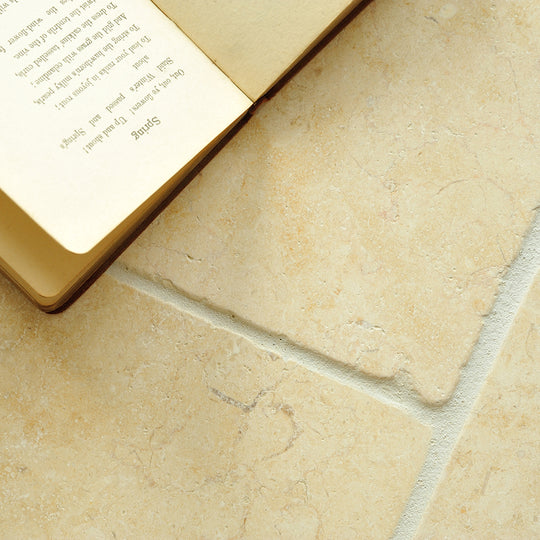 Primrose Beige Tumbled Limestone Floor Tiles