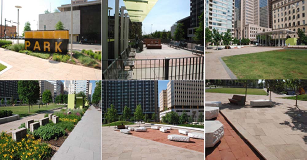 Main Street Park - Dallas, USA (Beige & Red Sandstone)