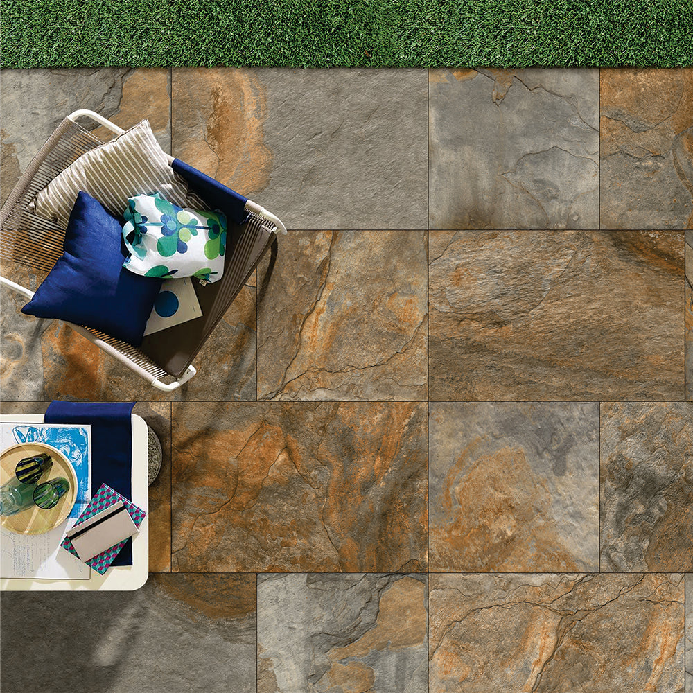 Rustic Copper Outdoor Porcelain Tiles - Slip Resistant
