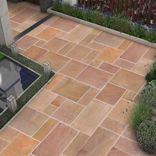 Yellow Sandstone Natural Cleft Garden Slabs & Exterior Paving