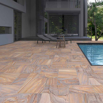 Rainbow Sandstone Honed Paving Slabs