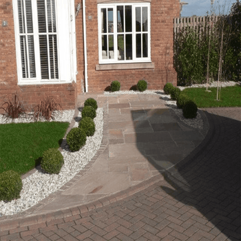 Autumn Brown Natural Cleft Sandstone Paving Slabs