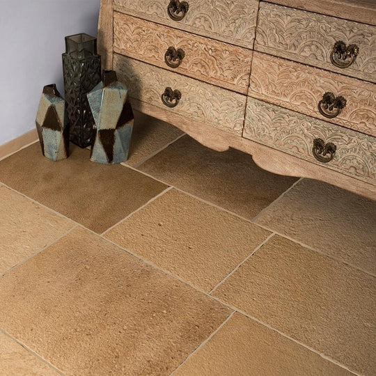 Burnt Sienna Antique Limestone Floor Tiles