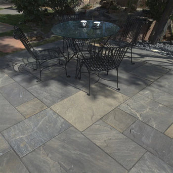 Charcoal Sandstone Natural Cleft Garden Slabs & Exterior Paving