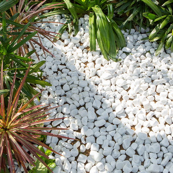 Polar White Garden Gravels Mix Size Decorative Stone 20-40mm