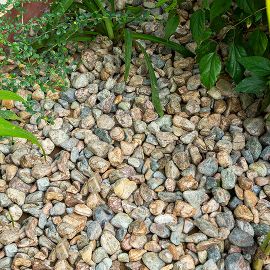 Marble Forest Brown/Green Garden Pebbles 25-50mm Mix Size