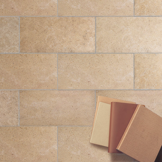 Mocha Beige Honed Limestone Floor Tiles