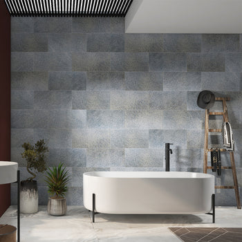 Moondust Silver Grey Sandblasted Quartzite Floor & Wall Tiles