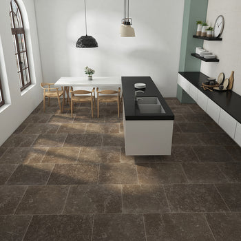 Nickel Blue-Grey Tumbled Limestone Floor Tiles & Exterior Paving