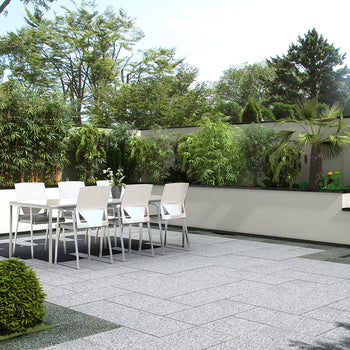 Silver Mist Shotblasted Granite Patio Slabs