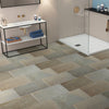 Taupe Grey & Brown Tumbled Porphyry Floor Tiles