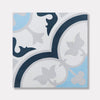 Tulip Handmade Encaustic Tiles- Blue, White, Grey