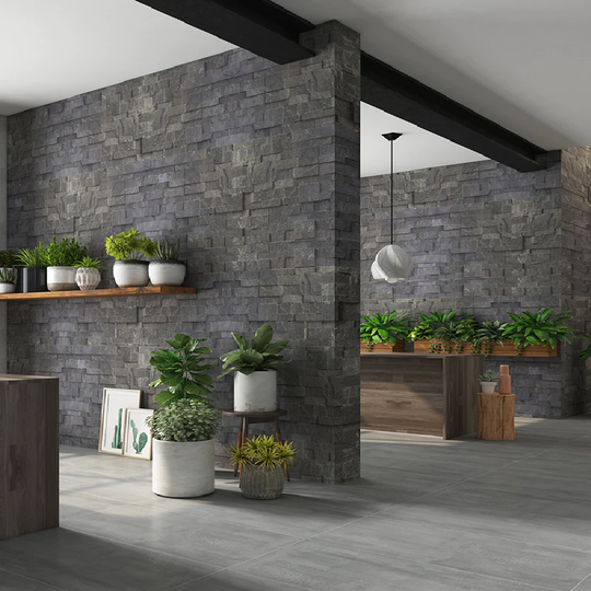 Silver Grey Natural Cleft Quartzite Wall Tiles