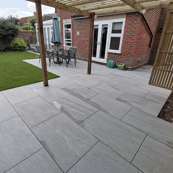 Grey Sandstone Outdoor Porcelain Floor Tiles- Slip Resistant