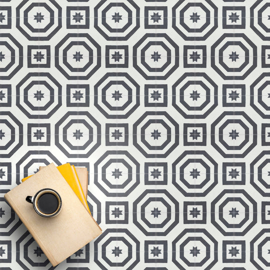 Immemorial Black & White Encaustic Tiles